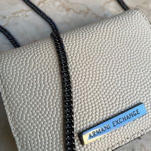 Armani Exchange - Chain on Wallet (White)